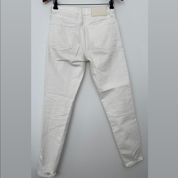 Moussy Vintage Mid-Rise Skinny White Distressed Denim Jeans - Picture 4 of 15